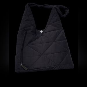 Black Quilted Tote Bag